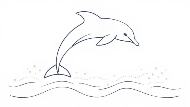 playful dolphin minimal tattoos