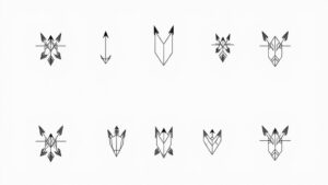 pointed arrowhead minimal tattoos