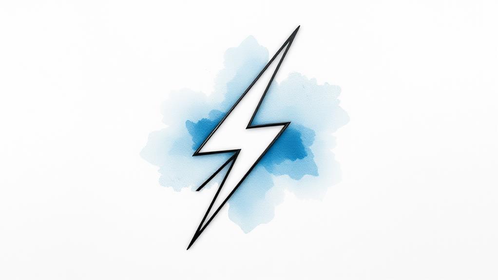 powerful abstract lightning design