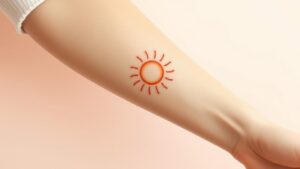 radiant sun minimal tattoos