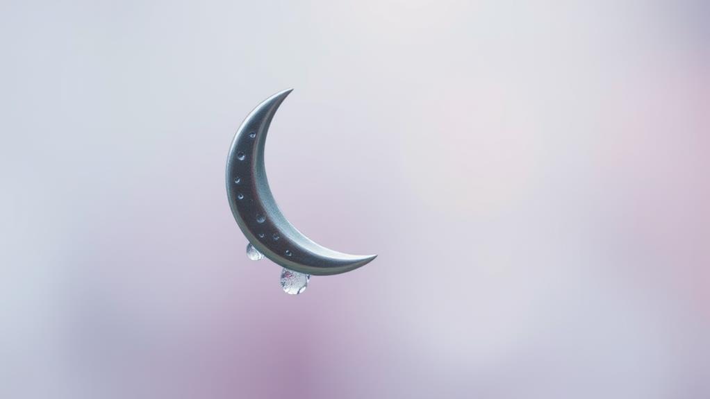 raindrop covered small moon