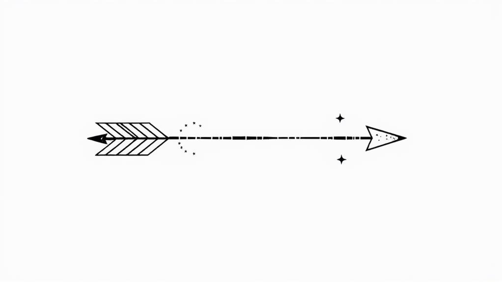 sagittarius symbol arrow design