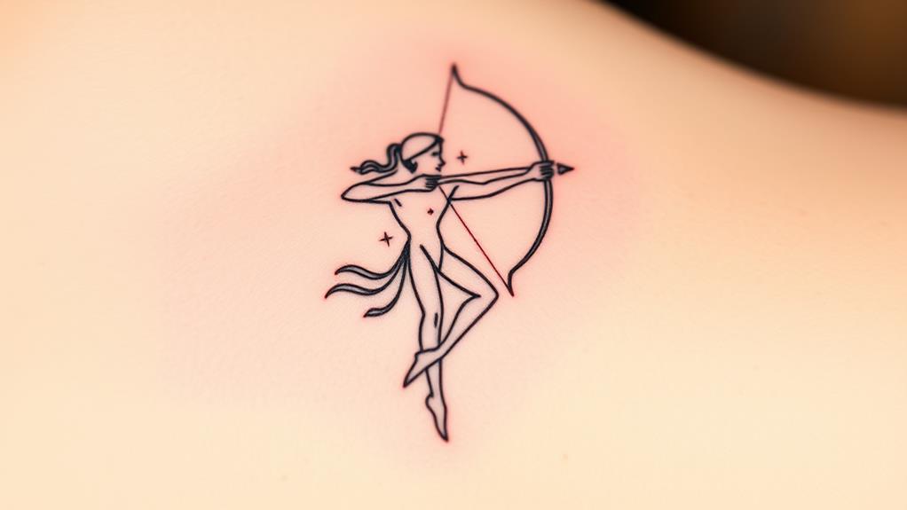 sagittarius zodiac sign ink