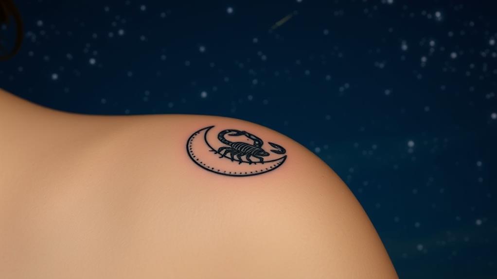 scorpio moon tattoo designs