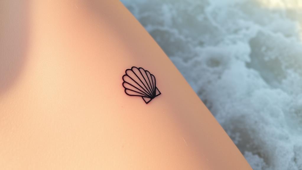 seashell outline design template