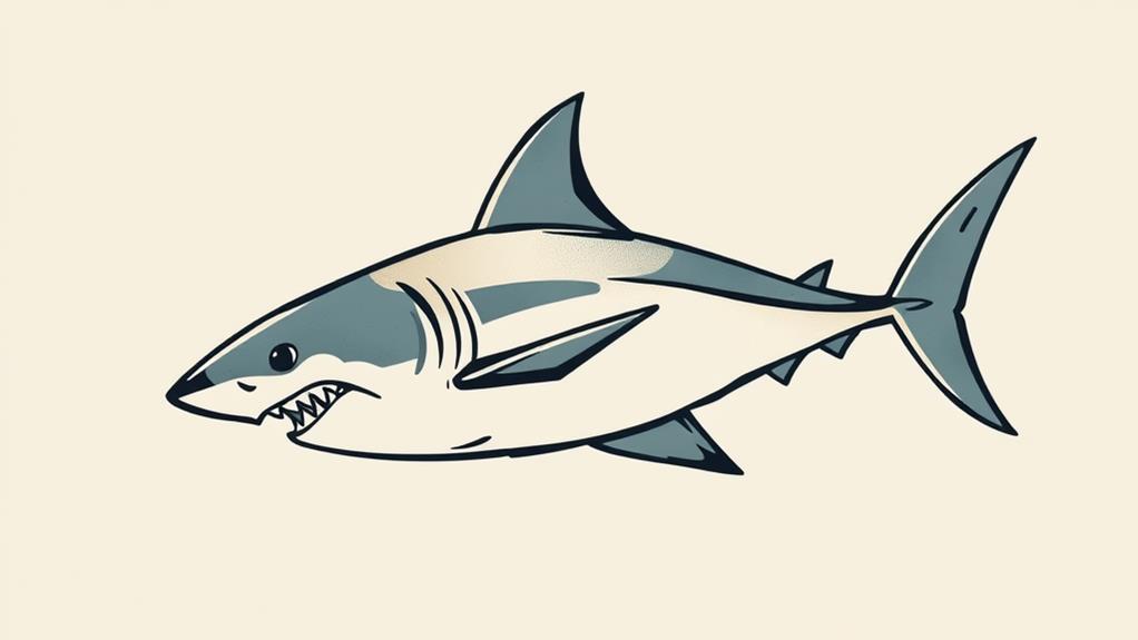 shark design illustration profile