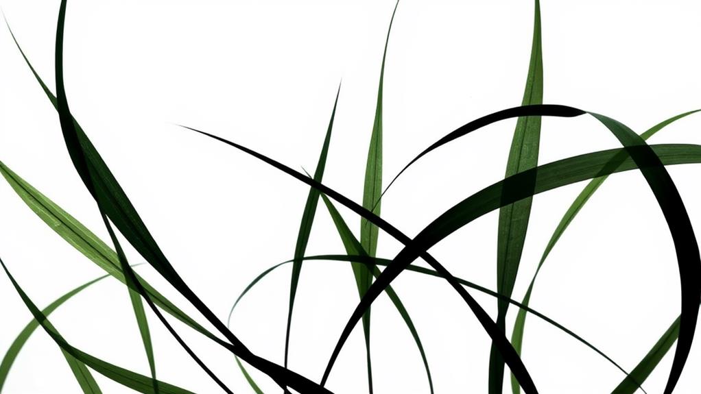 silhouette of abstract grass