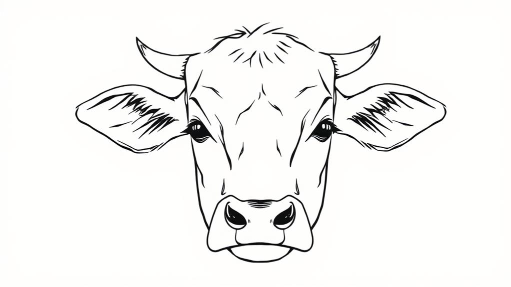 simple cow face designs