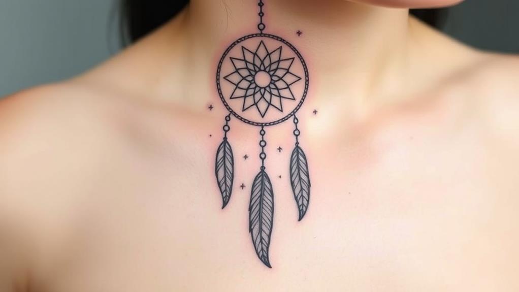 simple dreamcatcher tattoo designs