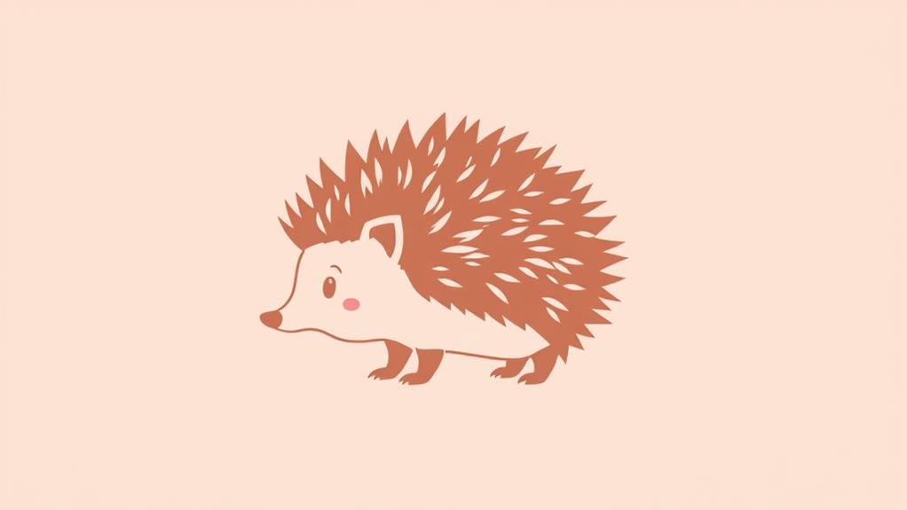 simple hedgehog outline design