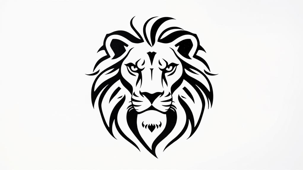 simple lion face design