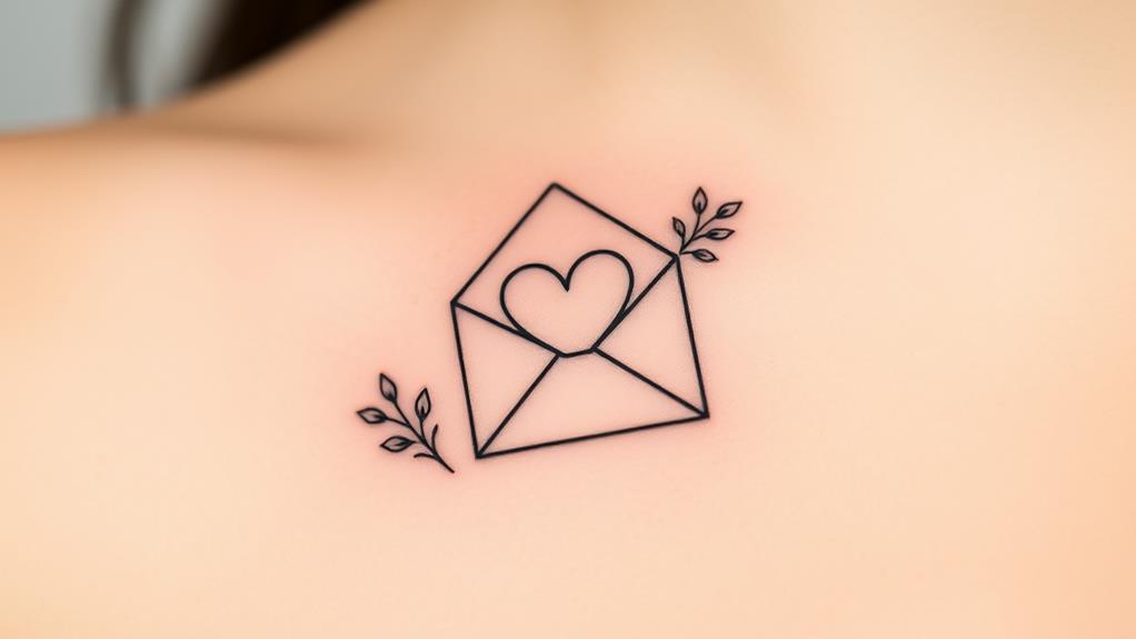 simple minimalist envelope ink