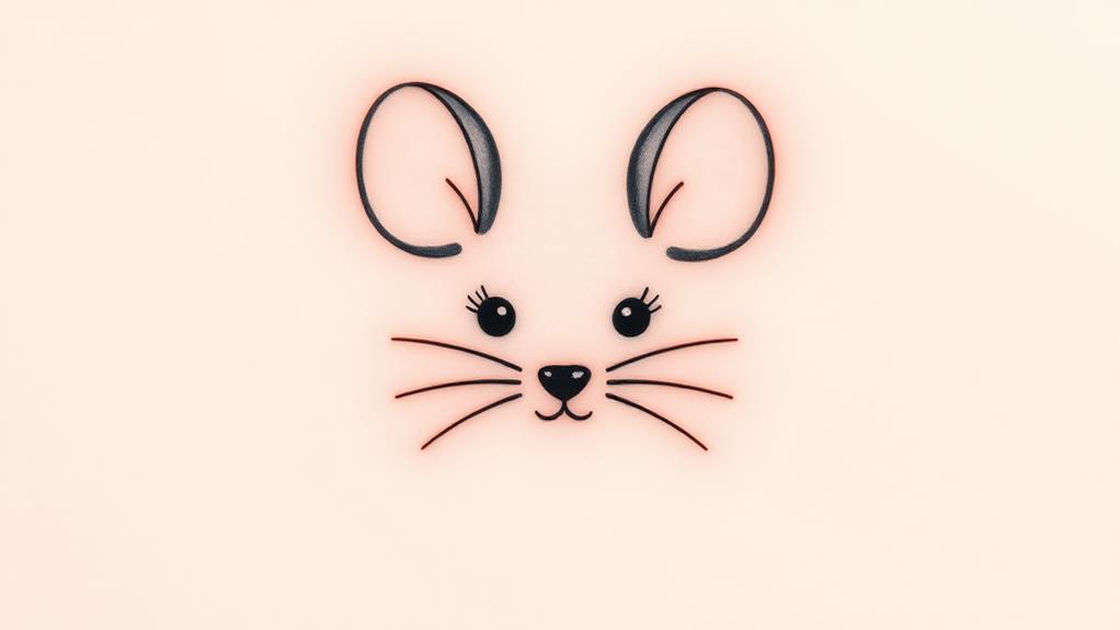 simple mouse facial design