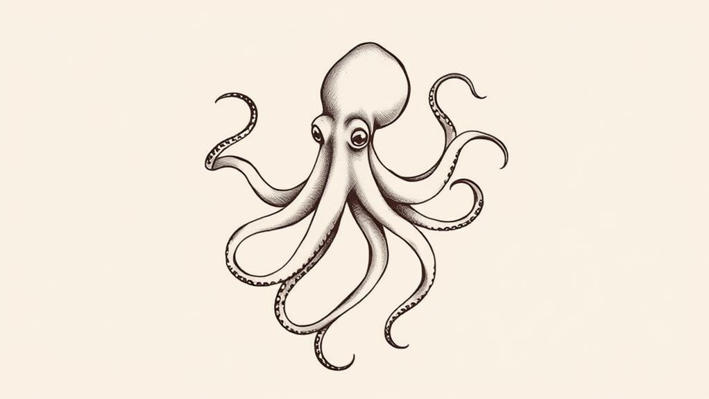 simple octopus art design