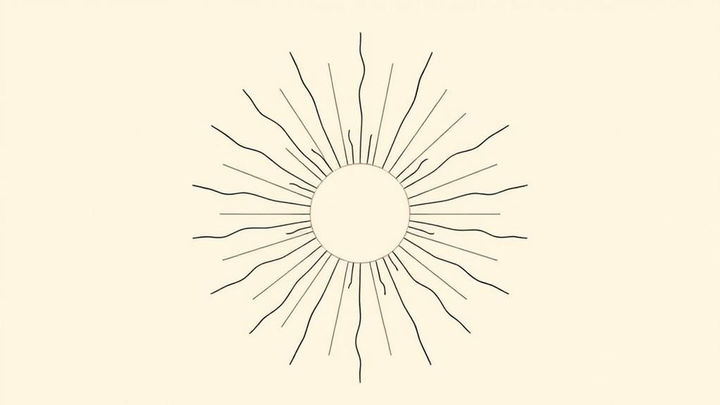 simple sun ray design