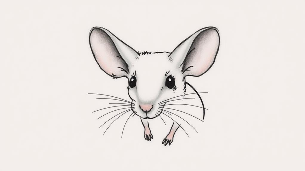 simplistic rodent artwork design