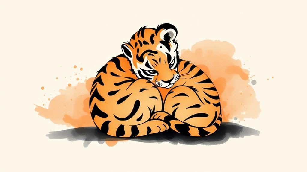 simplistic tiger cub design