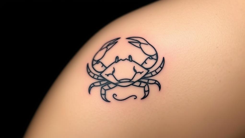 sleek crab design typography