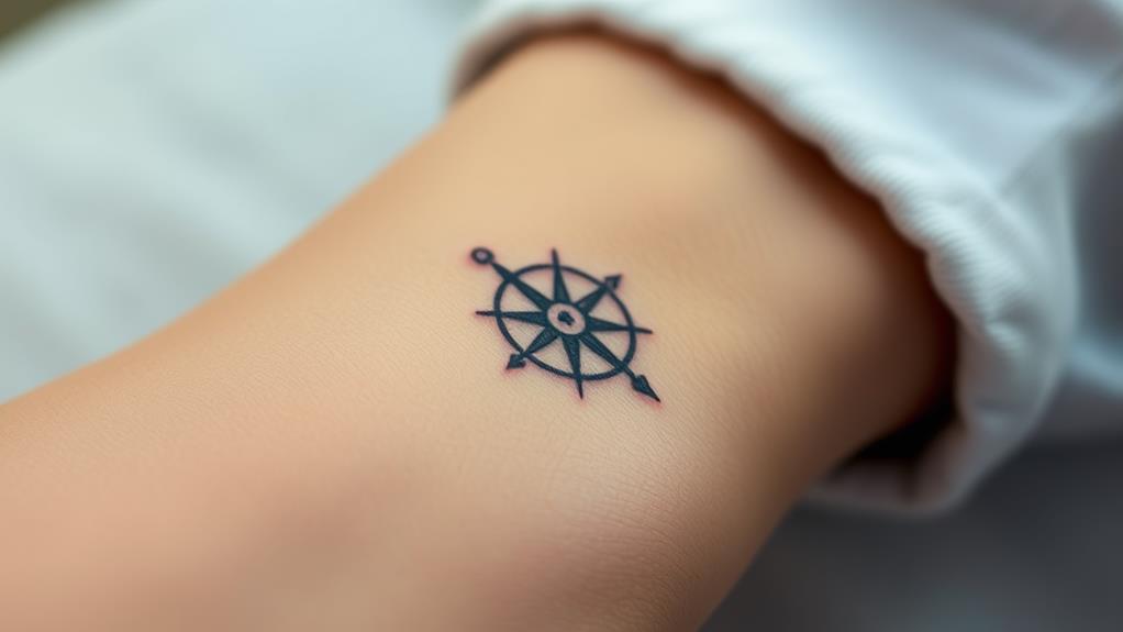 small compass tattoo inspiration