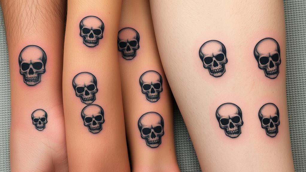 small skull tattoos design