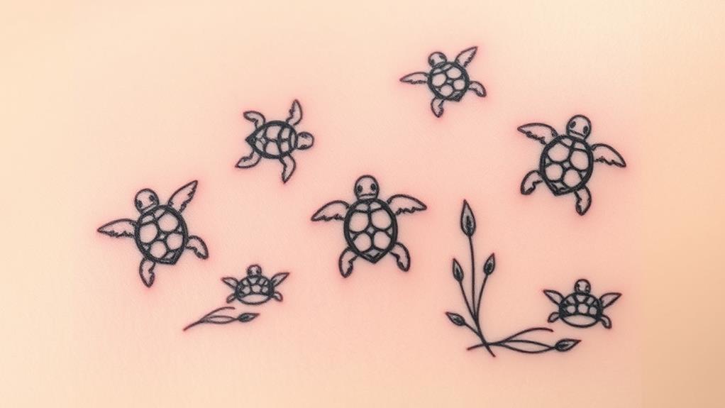 small turtle ink designs