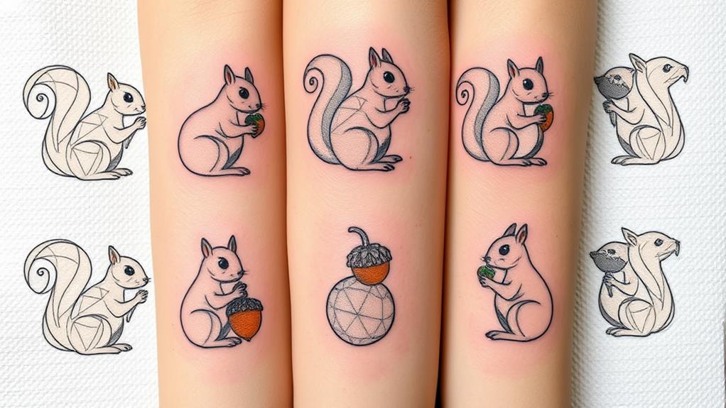 squirrel geometric design patterns