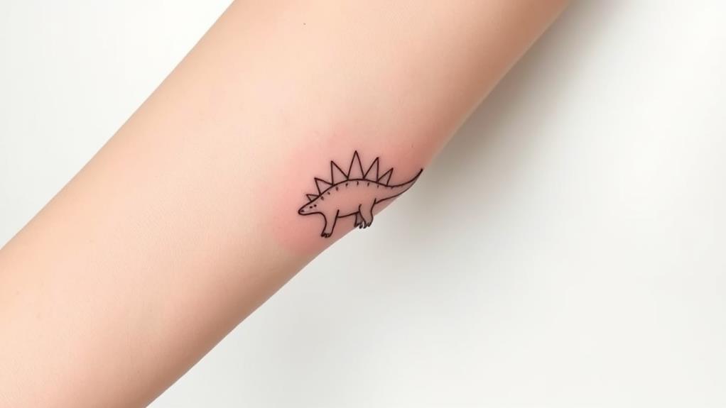 stegosaurus spine ink design