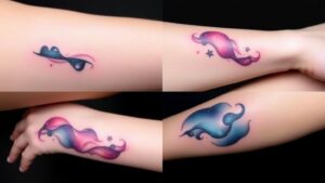 stunning minimal nebula tattoos