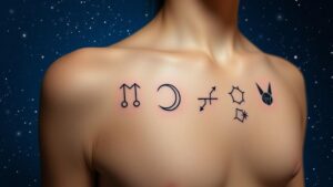 stylish celestial horoscope tattoos