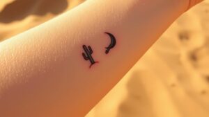 stylish desert minimal tattoos