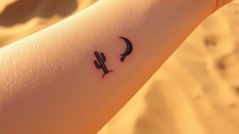 stylish desert minimal tattoos