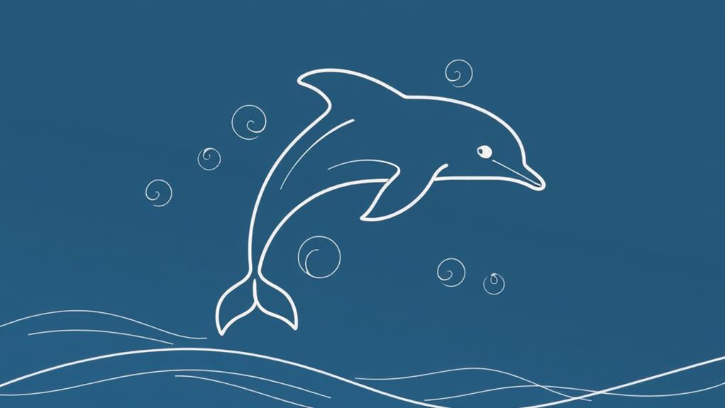 stylish dolphin outline design