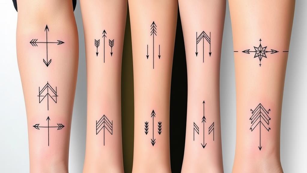 stylish geometric arrow tattoos