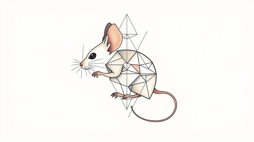 stylish geometric mouse design