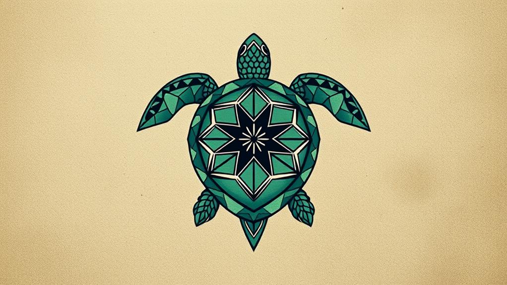 stylish geometric turtle designs