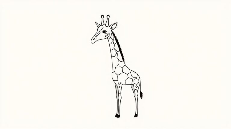 stylish minimal giraffe tattoos