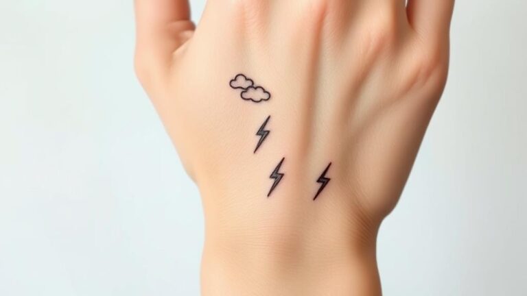 stylish minimal rain tattoos