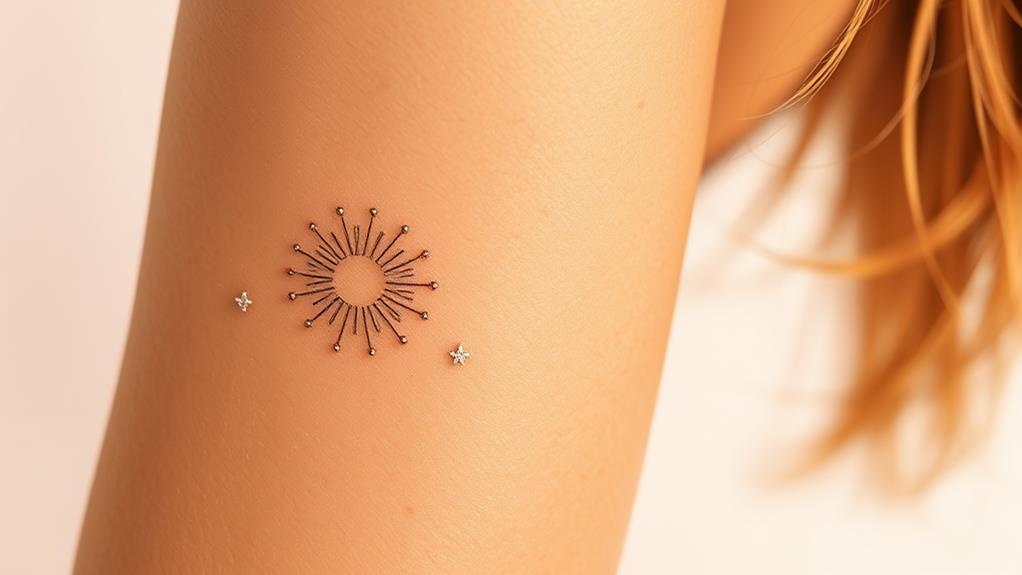 stylish minimal starburst tattoos