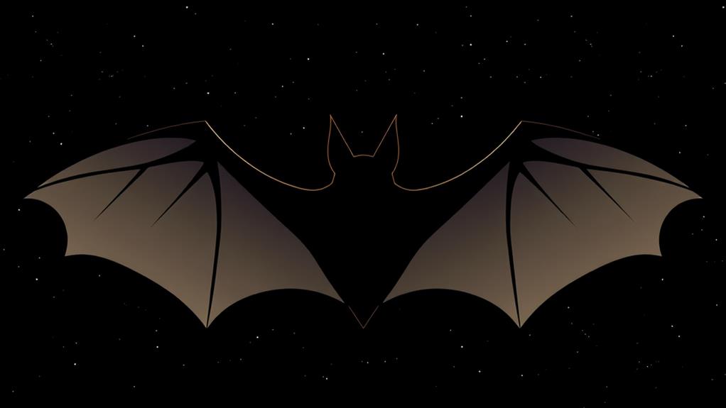 stylized geometric bat artwork