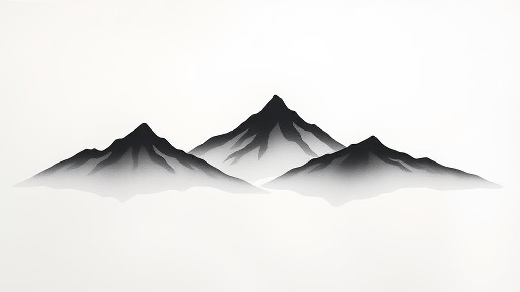 stylized mountain outline artwork