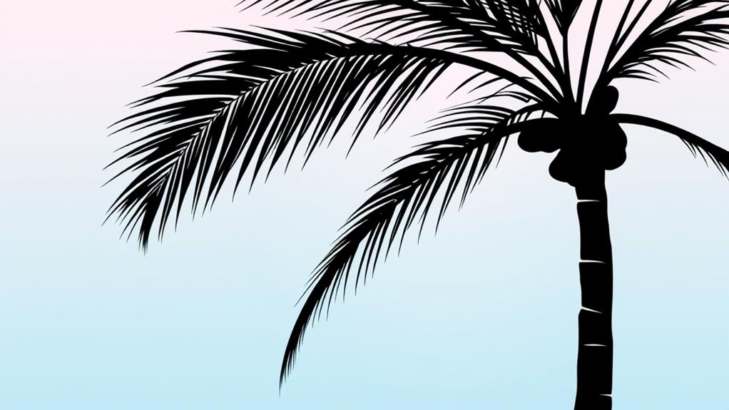 stylized palm tree illustrations