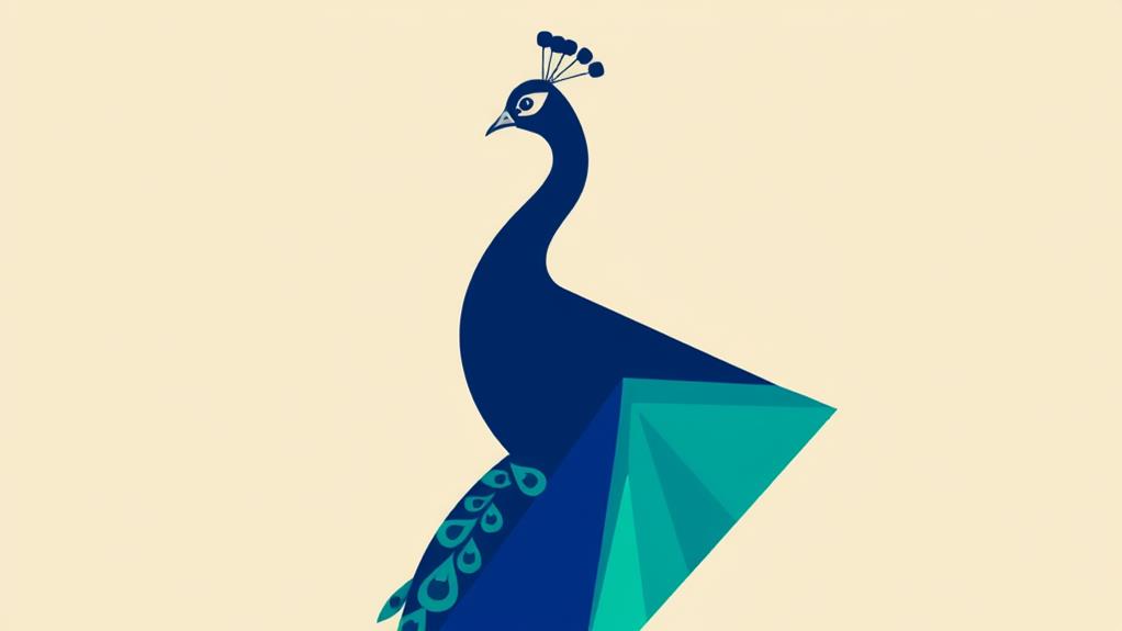 stylized peacock shape design