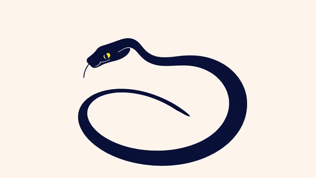 stylized serpent outline design