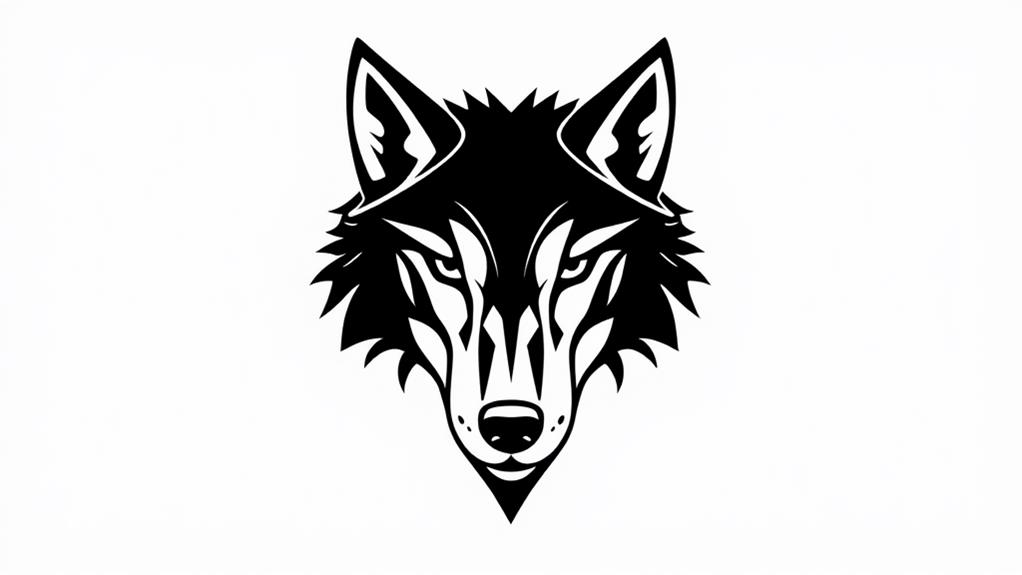 stylized simplistic wolf designs