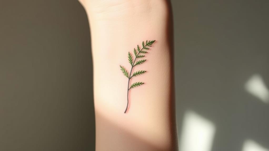 subtle serene fern tattoos