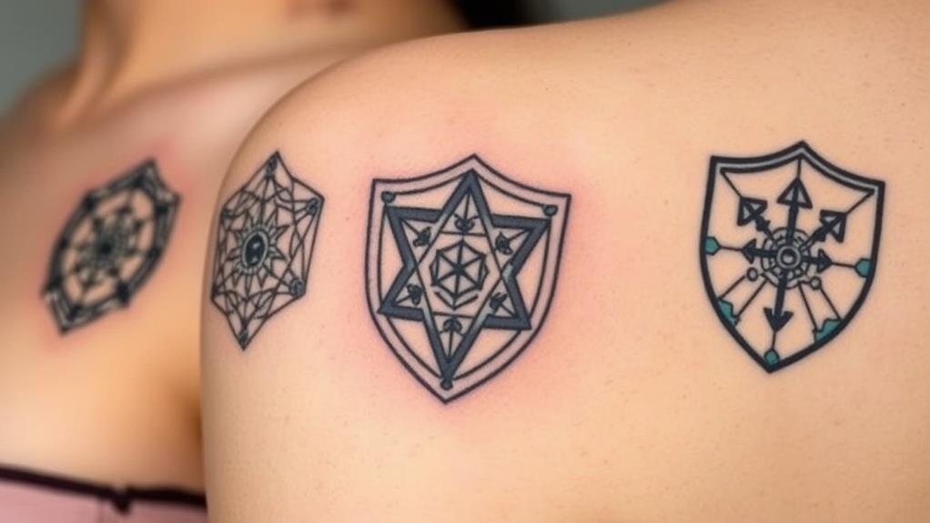 symbolism of shield tattoos