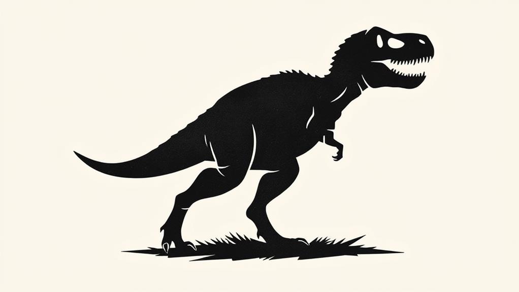 t rex shadow artwork design