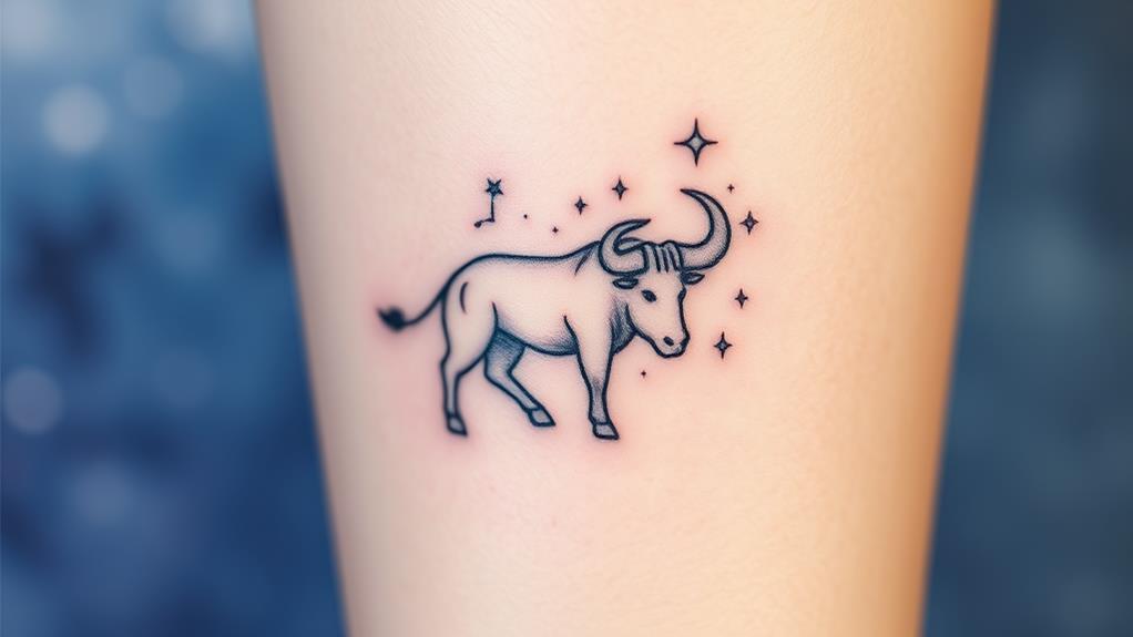 taurus zodiac symbol ink