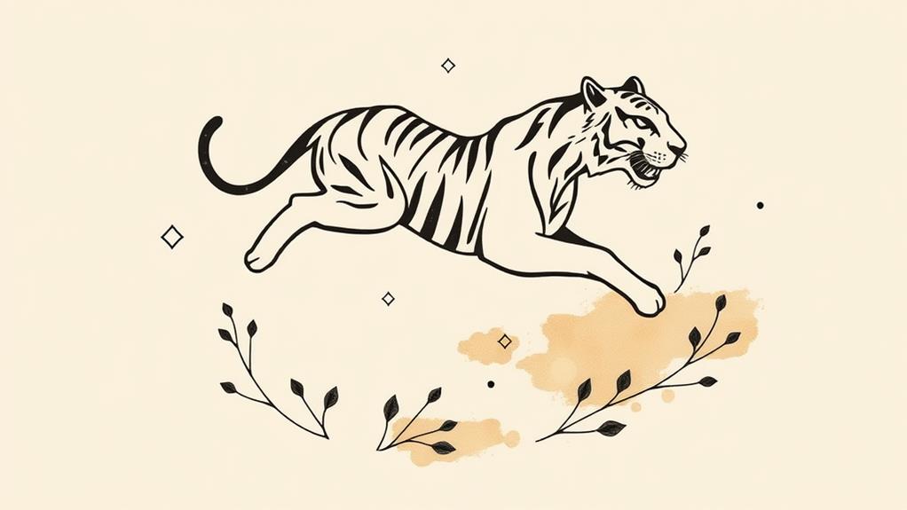 tigers minimal tattoos collection