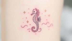 tiny magical seahorse tattoos